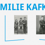 Banner zur Ausstellung über die Familie von Franz Kafka